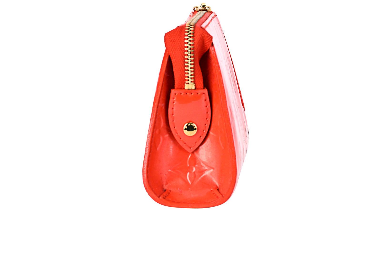 Louis Vuitton Vintage Cosmetic Pouch, &pound;250, Accessories, Orange, Patent Leather, Bottom view